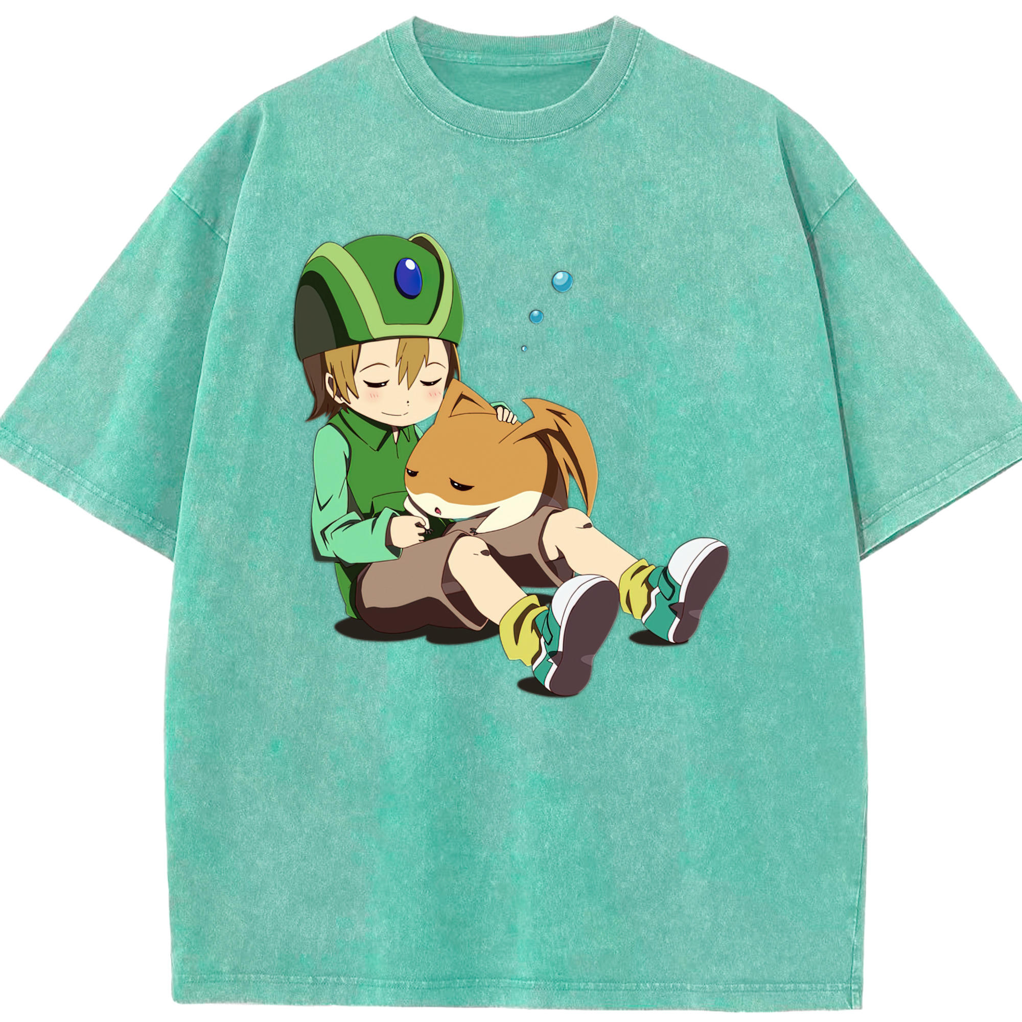 （画像用） Digimon デジタルモンスター/デジモン 綿100% ヴィンテージ風 半袖Tシャツ（フロントプリント）